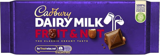 Cadbury Dairy Milk Fruit & Nut (180g Bar)