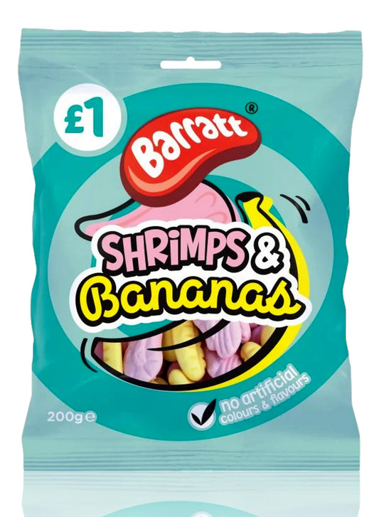 Foam Shrimps & Bananas (150g Bag)