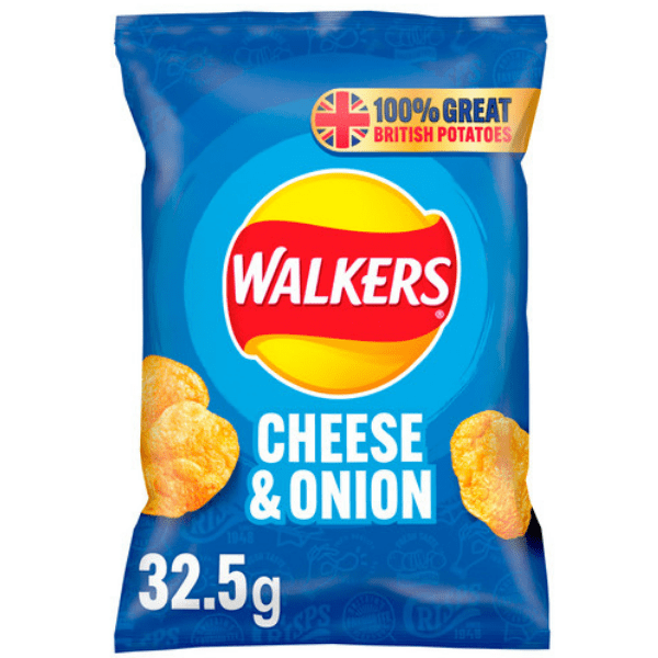 Walkers Cheese & Onion Crisps (32.5g)